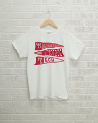 Texas Tech Pennant White Tee - shoplivylu