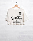 Texas Tech Quality White Cropped Tee - shoplivylu