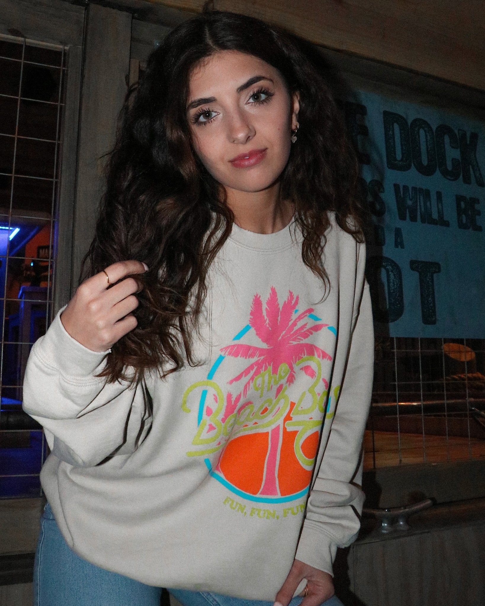 The Beach Boys Fun Fun Sand Thrifted Sweatshirt - shoplivylu
