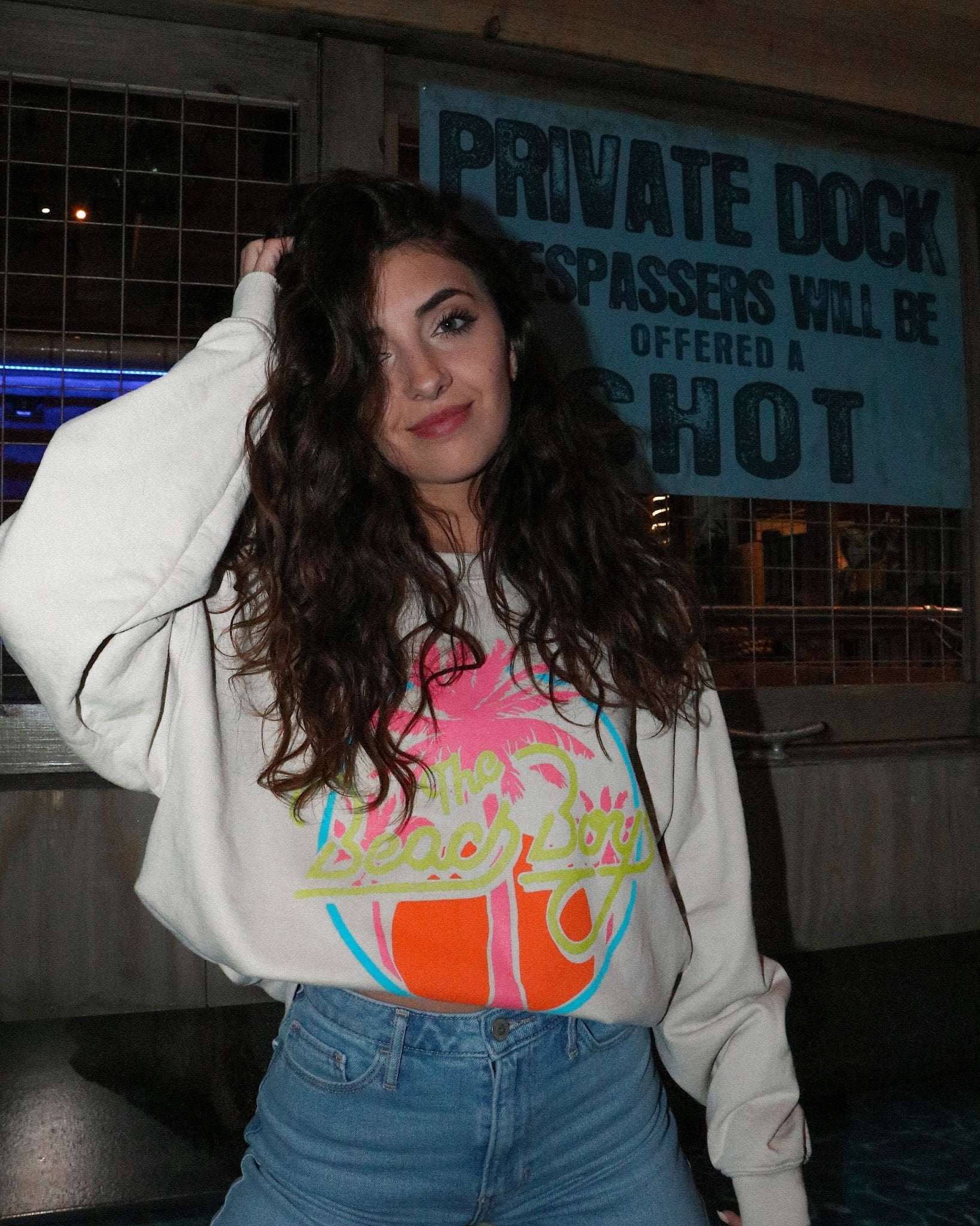 The Beach Boys Fun Fun Sand Thrifted Sweatshirt - shoplivylu