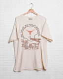 The Beach Boys Longhorns True To Your School Off White Thrifted Tee - shoplivylu