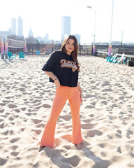 The Beach Boys Neon Logo Black Cropped Tee - shoplivylu