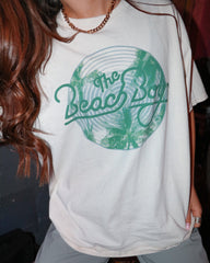 The Beach Boys Palm Circle Off White Thrifted Tee - shoplivylu