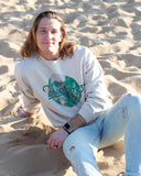 The Beach Boys Palm Circle Sand Thrifted Sweatshirt - shoplivylu