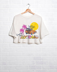 The Beach Boys Postcard Off White Cropped Tee