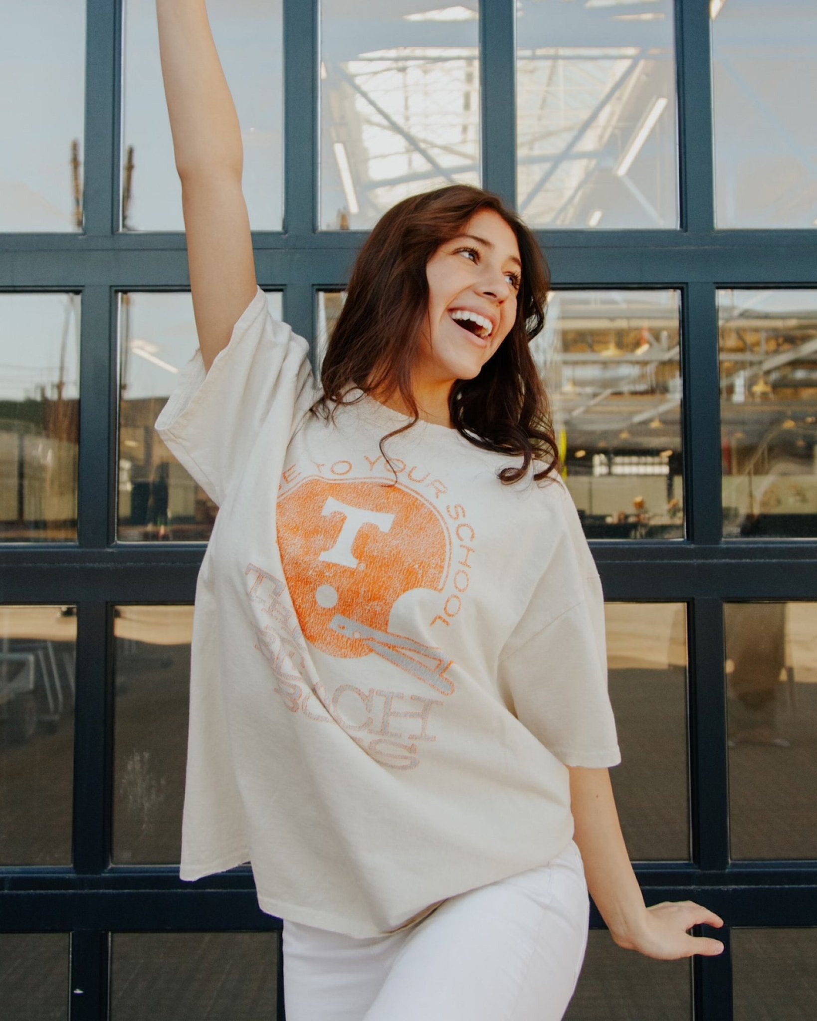 The Beach Boys Tennessee True To Your School Off White Thrifted Tee - shoplivylu