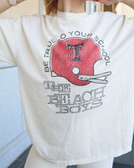 The Beach Boys Texas Tech True To Your School Off White Thrifted Tee - shoplivylu