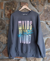 The Who Neon Who Are You Charcoal Thrifted Sweatshirt (FINAL SALE) - shoplivylu