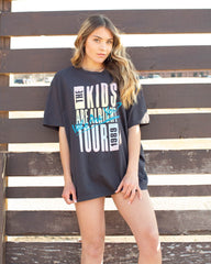 The Who Neon Who Are You Off Black One Size Tee (FINAL SALE) - shoplivylu