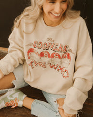 The Who Sooners Rock Sand Thrifted Sweatshirt - shoplivylu