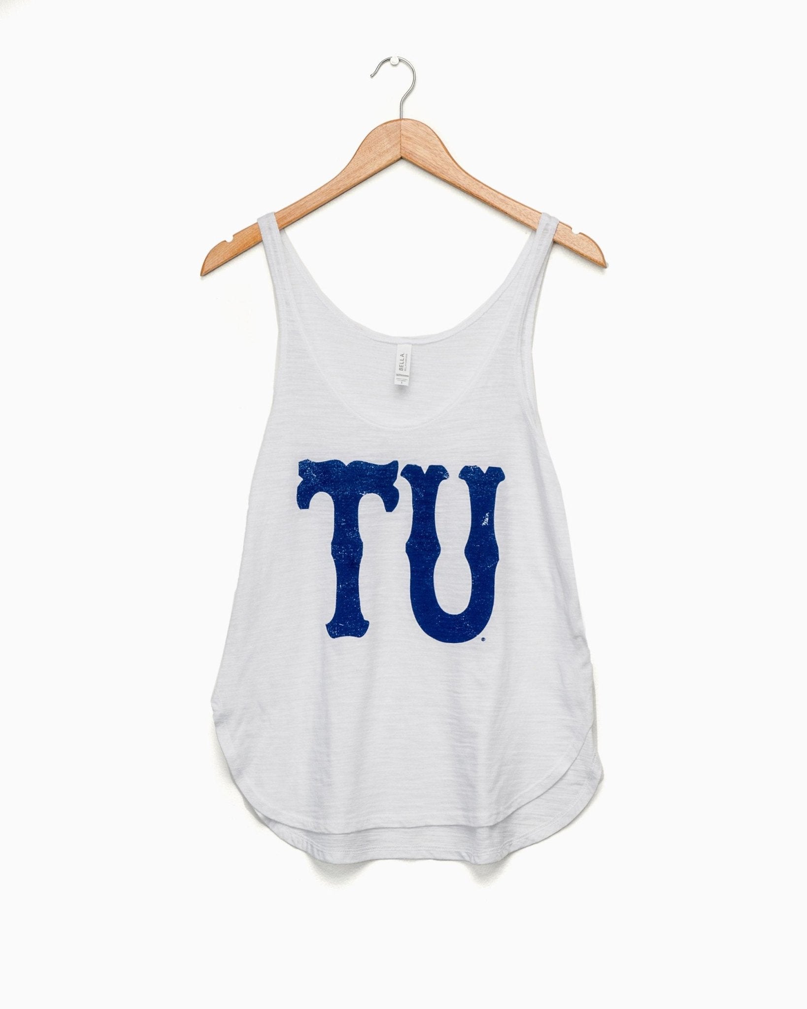 TU White Western Stamp Side Slit Tank (2102375383143)