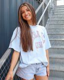 USA Mega Arch Light Blue Thrifted Tee - shoplivylu