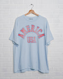 USA Mega Arch Light Blue Thrifted Tee - shoplivylu