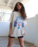 USA Patch Off White Thrifted Tee - shoplivylu