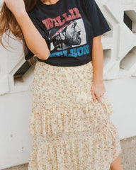 Willie Nelson Bandana Black Thrifted Tee (FINAL SALE) - shoplivylu