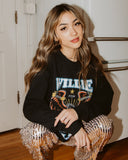 Willie Nelson Born For Trouble Black Thrifted Sweatshirt - shoplivylu