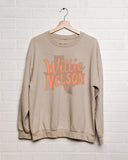 Willie Nelson Orange Texas Sand Thrifted Sweatshirt - shoplivylu