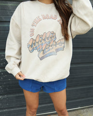 Willie Nelson OTR Metal Sand Thrifted Sweatshirt - shoplivylu