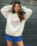Willie Nelson OTR Metal Sand Thrifted Sweatshirt - shoplivylu