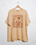 Willie Nelson Stamp Gold Thrifted Tee - shoplivylu