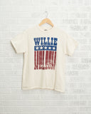 Willie Nelson Stars Off White Thrifted Tee - shoplivylu