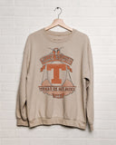 Willie Nelson Texas on My Mind Sand Thrifted Sweatshirt - shoplivylu