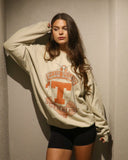 Willie Nelson Texas on My Mind Sand Thrifted Sweatshirt - shoplivylu