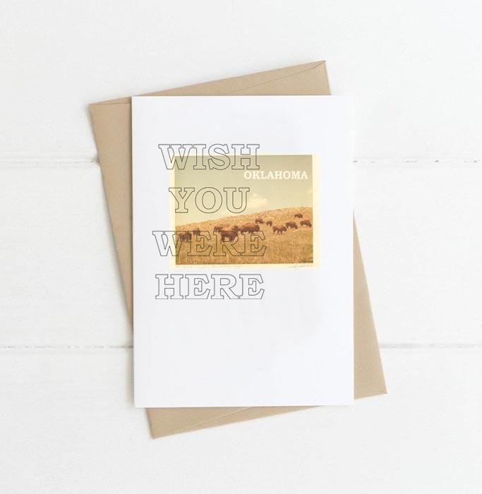 Wish You Were Here OK Greeting Card (4474244825191)